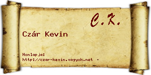 Czár Kevin névjegykártya